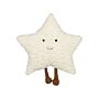 Kids Cushion White Fabric 40 X 40 Cm Fluffy Plush Toy Star Shaped Pillow With Filling Soft Children's Toy Beliani