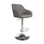 Serena Leather Effect Charcoal Bar Stool