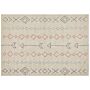 Area Rug Beige Cotton 160 X 230 Cm Minimalistic Hand Tufted Design Geometric Pattern