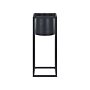 Plant Stand Black Iron15 X 15 X 40 Cm Metal Flower Pot Uv Resistant Modern Industrial Standing Planter