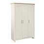 Highgate 3 Door Wardrobe Cream & Oak