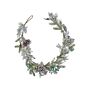 Artificial Christmas Garland Green Silver Synthetic Material 150 Cm With Ornaments Frosted