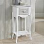 Brittany 1 Drawer Bedside White-grey