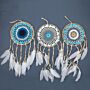 Pastel Blue Macramé Dream Catcher 16cm (asst Colours)