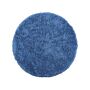 Shaggy Area Rug High-pile Carpet Solid Blue Polyester Round 140 Cm