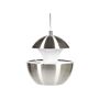 Pendant Lamp Silver Metal White Inner Modern Design Hanging Kitchen Lighting