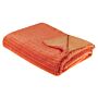 Blanket Orange Polyester 150 X 200 Cm Furry Soft Pile Bed Throw Cover