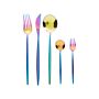 Cutlery Set Multicolour Stainless Steel 30 Pieces For 6 People Knife Spoon Fork Teaspoon Cake Fork