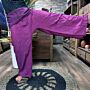 Yoga And Festival Pants - Thai Fisherman Mandala Mantra On Purple