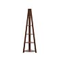 4-tier Ladder Bookcase Dark Wood Book Shelf Corner Display