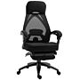 Vinsetto Mesh Office Chair With Footrest For Home Office Lunch Break Recliner High Back Adjustable Height With Headrest, Black