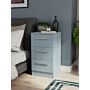 Contrast 3 Drawer Bedside Cabinet In Denim Blue