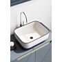 Rectangular Ceramic Countertop Basin Wash Sink With Drain