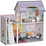 Aiyaplay 2 Storey Dolls House With 13 Pieces Furniture, Play Set With Balcony, Gift For 3-6 Years Old