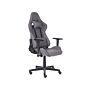 Gaming Chair Dark Grey Fabric Swivel Adjustable Armrests And Height Footrest