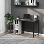 Homcom Home Office Computer Desk With Storage Shelves Study Writing Table Workstation, Grey