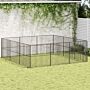 Vidaxl Dog Playpen 12 Panels Black Galvanised Steel