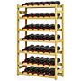 Homcom 42-bottle Wooden Wine Rack - Natural Finish