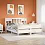 Vidaxl Bed Frame Without Mattress White 200x200 Cm Solid Wood Pine