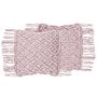 Decorative Cushion Set Of 2 Pink Cotton Macramé 40 X 40 Cm With Tassels Rope