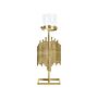 Candle Holder Gold Metal Glass Shade 53 Cm Modern Accent Piece Decoration