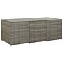 Vidaxl Garden Storage Box Poly Rattan 180x90x70 Cm Grey