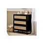 Padstow 3 Drawer Chest - Black