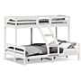 Vidaxl Bunk Bed 80x200/140x200 Cm White Solid Wood Pine