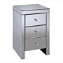 Seville 3 Drawer Bedside Mirrored