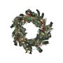 Christmas Wreath Green Synthetic Material Round 60 Cm Led Lights Hanging Indoor Accessory