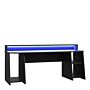 Tezaur Gaming Desk With Blue Led In Matt Black