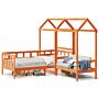 Vidaxl Day Bed Set With Roof Wax Brown 90x200 Cm Solid Wood Pine