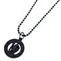 Chelsea Fc Black Plated Pendant & Chain