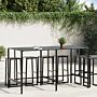 Vidaxl Bar Table Black 200x100x110 Cm Powder-coated Steel