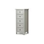 Maine 5 Drawer Tall Chest- Dove Grey