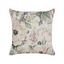 Decorative Cushion Violet Multicolour Floral Pattern 45 X 45 Cm