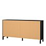 Madrid Double Dresser 4+4 Drawers In Matt Black