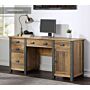 Urban Elegance - Reclaimed Twin Pedestal Home Office Desk