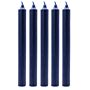 Solid Colour Dinner Candles - Rustic Navy - Pack Of 5