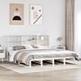 Vidaxl Bookcase Bed Without Mattress White 200x200 Cm Solid Wood