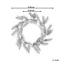 Christmas Wreath Green Synthetic Material 50 Cm Pre Lit Artificial Snow Pine Cons Seasonal Home Decor