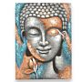 Buddha Painting - Silver & Rose Gold Flower 75x55cm