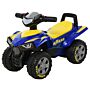 Homcom Toddlers Sound Effect Pp Quad Bike Walker Yellow/blue