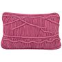 Decorative Cushion Pink Cotton Macramé 30 X 50 Cm Rope