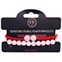 Gemstone Double Power Bracelets- Rose Quartz