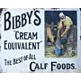 Vintage Metal Sign - Retro Advertising - Bibby's Calf Foods