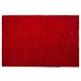 Shaggy Area Rug Red 140 X 200 Cm Modern High-pile Machine-tufted Rectangular Carpet