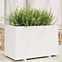 Vidaxl Garden Planter White 110x60x72 Cm Solid Wood Pine