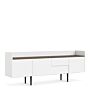 Unit Sideboard 2 Drawers 3 Doors In White And Walnut