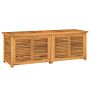 Vidaxl Garden Storage Box With Bag 150x50x53 Cm Solid Wood Teak